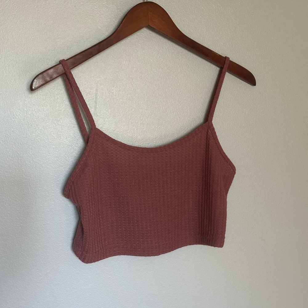 Rust Waffle Knit Lounge Set - Picture 4 of 6